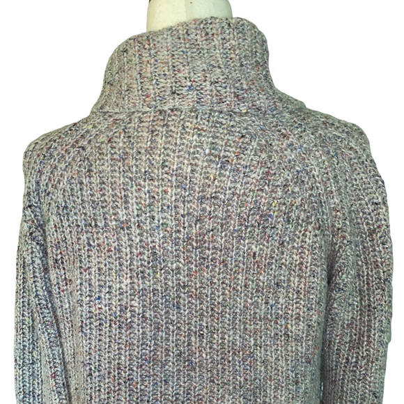 Madewell Colorfleck Ribbed Silk Blend Knitted Turtleneck Sweater - XXS - Picture 8 of 15